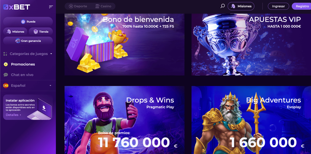 0xbet promociones