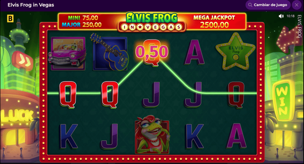 elvis frog in vegas - 100 giros gratis